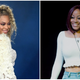 (l-r) Beyonce performs onstage during the ‘On The Run II’ Tour on August 2, 2018 in East Rutherford, New Jersey; LaTavia Roberson speaks on stage during the Atlanta Ultimate Women’s Expo on June 2, 2018 in Atlanta, Georgia.